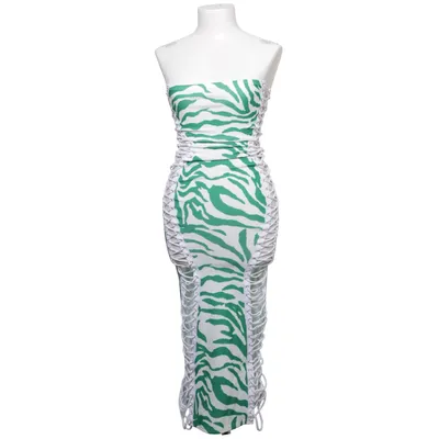 Jurk (Groen, Wit) van Fashion Nova Elastaan, Polyester