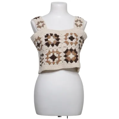 Crop top (Beige, Bruin, Meerkleurig) van Daphnea Katoen, Polyester
