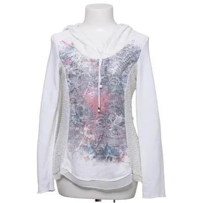 Huvtröja (Vit, Flerfärgad) från Tredy Bomull, Polyester