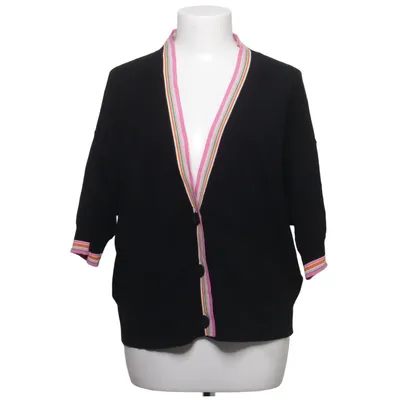 Cardigan (Noir, Multicolore) de Caractère Polyester, Viscose