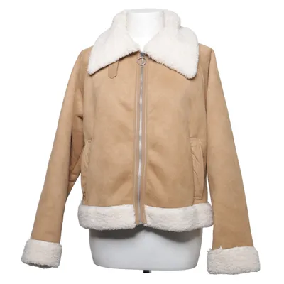 Shearlingjacka (Beige, Vit) från Monki Polyester