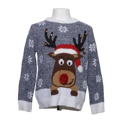 Pull de Noël (Gris, Blanc, Multicolore) de Happy Christmas Acrylique, Polyester