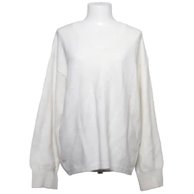 Pullover (White) from Anika Teller x NA-KD Acrylic, Polyamide, Polyester