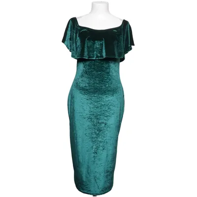Dress (FRILL VELVET DRESS) from NLY Trend Elastane, Polyester