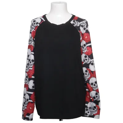 Lange mouwen shirt (Zwart, Wit, Rood) van Emery Rose Elastaan, Polyester, Viscose