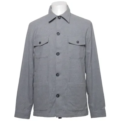 Överskjorta (Grå) från Dressmann Elastan, Polyester, Viskos