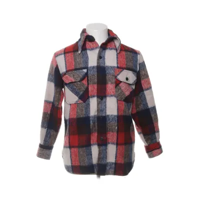 Overshirt (Red, Multicolored) from Montgomery Ward Linen, Wool, Nylon