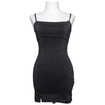 Dress (Black, Silver) from Bershka Elastane, Polyester