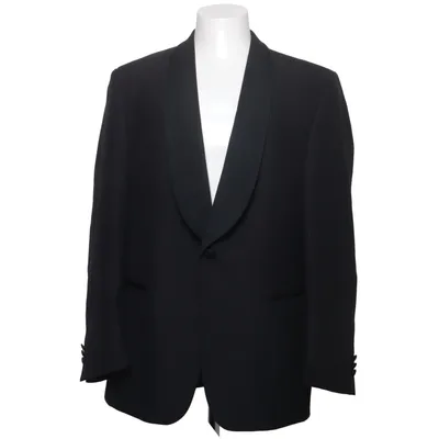 Smoking blazer (Zwart) van Cavaliere Polyester, Viscose, Wol