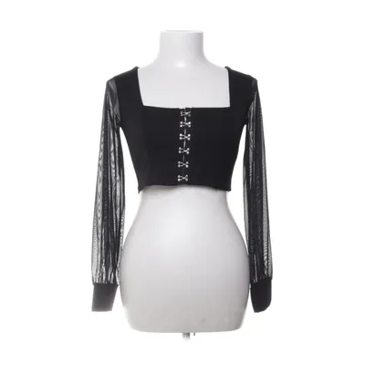 Crop top (Black) from Femme Luxe Elastane, Polyester