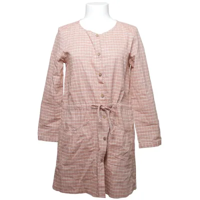 Klänning (Brun, Vit) från H & J Bomull