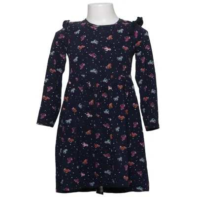 Jurk (Blauw, Meerkleurig) van Happy Girls Katoen, Elastaan