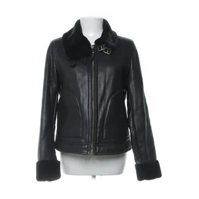 Veste en peau de mouton retournée (Noir) de Be Edgy Polyester, Cuir