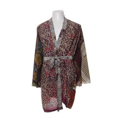 Dressing gown (Red, Multicolored) Silk