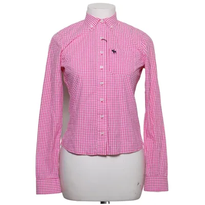 Skjorte (Pink, Hvid) fra Abercrombie & Fitch Bomuld