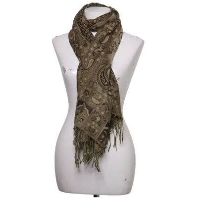 Sjaal (Groen, Zwart) van Pashmina Zijde