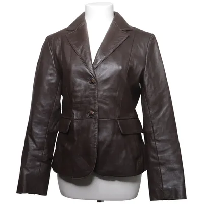 Læderblazer (Grå) fra Stefanel Polyester