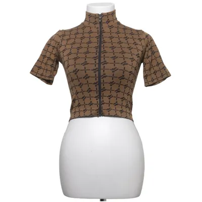Crop top (Brown, Black) from Urban Outfitters Elastane, Polyamide, Polyester