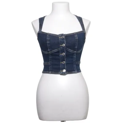 Spijker gilet (Blauw) van Amisu Katoen, Elastaan, Polyester