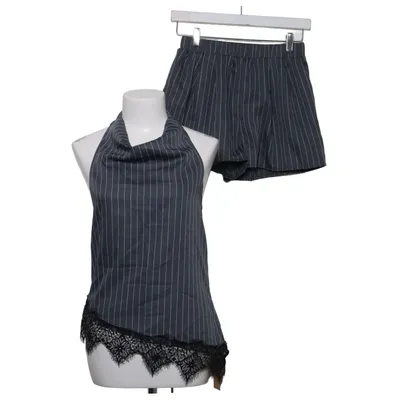 Set (Grau, Weiß) von Shein Polyester, Viskose