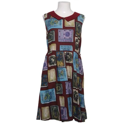 Dress (Red, Multicolored) from ModCloth Cotton, Polyester