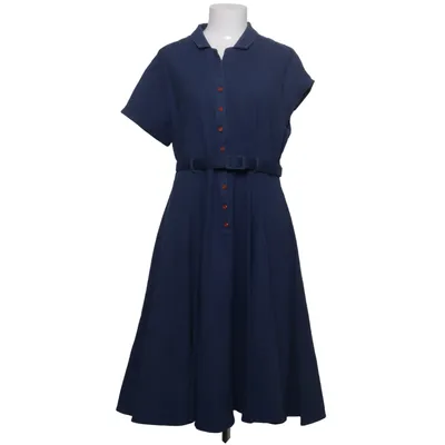 Shirt dress (Blue) from Collectif Vintage Cotton, Elastane, Lyocell