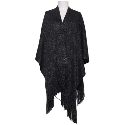 Poncho (Noir, Argent) de MyWear Woman Acrylique, Fibre métallique