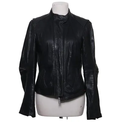 Leather jacket (Black) from EDC by ESPRIT Leather, Polyester