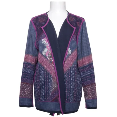 Cardigan (Blå, Lilla, Flerfarvet) fra Walbusch Merinould, Polyester