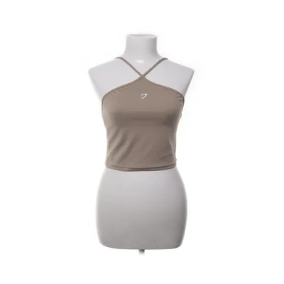 Halternecktopp (Beige) från Gymshark Elastan, Återvunnen polyester