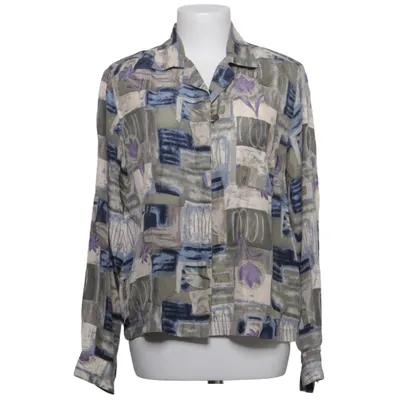 Blouse (Gray, Blue, Multicolored) from Casual Corner Silk