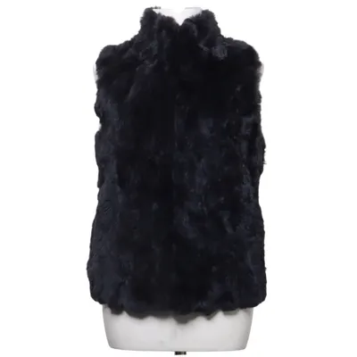Fur vest (Gray) from Natures Collection Polyester, Rabbit fur
