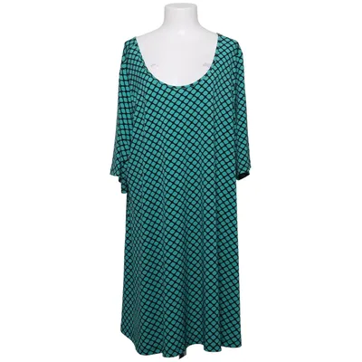 Jurk (Turquoise, Zwart) van Yoek Elastaan, Polyester