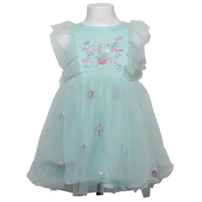 Blumenkinderkleid (Grün) von Kiki & Koko Polyamid, Polyester