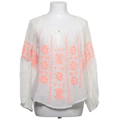 Bluse (Hvid, Pink) fra Star Mela Bomuld