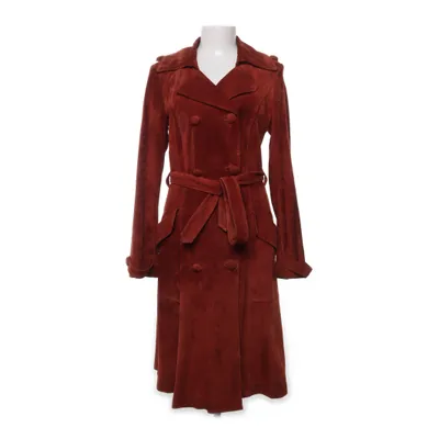 Leather coat (Orange) from H&M Acetate, Suede