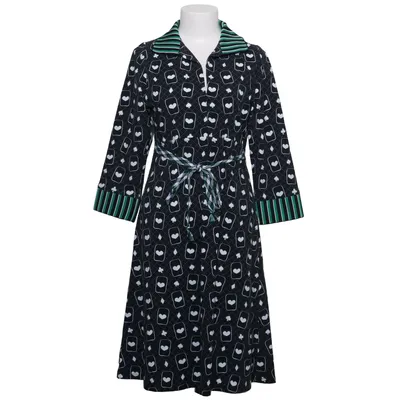 Dress (Black, White, Green) from Margot Weinreich Mikkelsen Cotton, Elastane
