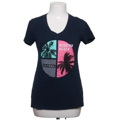 T-shirt (Blauw, Meerkleurig) van Next Level Apparel Katoen, Polyester