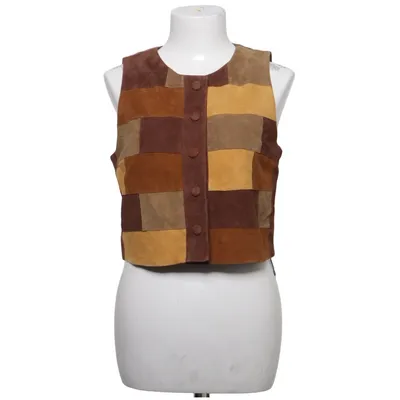 Gilet en cuir (Marron, Multicolore) de Sézane Cuir, Viscose