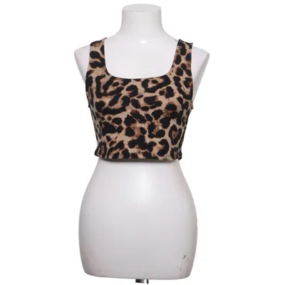 Crop top (Brown, Black) from Voyelles Elastane, Polyester