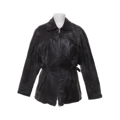 Läderjacka (Brun) från SAKI Leather Skinn, Polyester