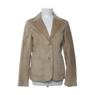 Blazer (Beige) from Hollies Suede, Polyester, Leather
