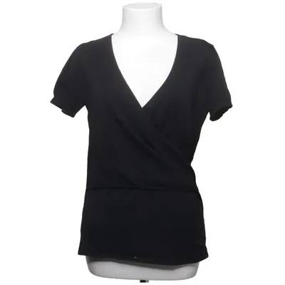Wickeltop (Schwarz) von Erlich Textil Elasthan, Bio-Baumwolle
