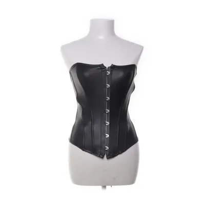 Corset (Black) from PrettyLittleThing Polyurethane, Polyester