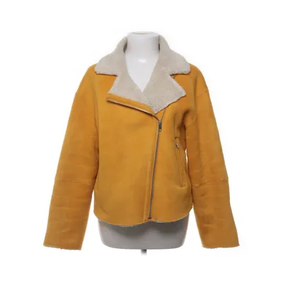 Shearling jas (Oranje, Beige) van Zara Basic Outerwear