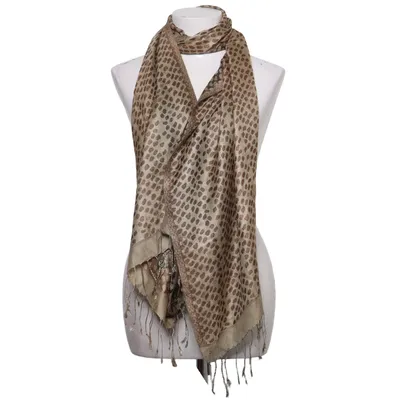 Écharpe (Marron, Beige) de Claudia Sträter Soie