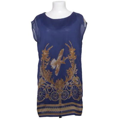 Dress (Blue, Gold) from Pussy Cat Polyester, Silk