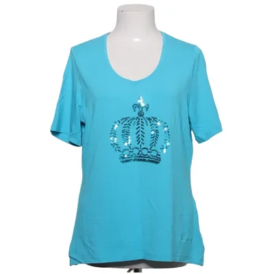 T-shirt (Bleu) de Pompöös Élasthane, Viscose