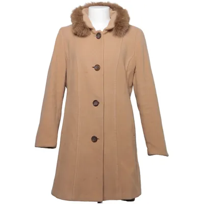 Frakke (Beige) fra Barbara Lebek Kashmir, Polyamid, Polyester, Uld