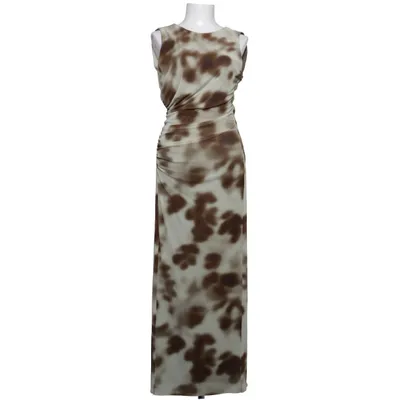 Maxi dress (Beige, Brown, Green) from Zara Elastane, Polyester
